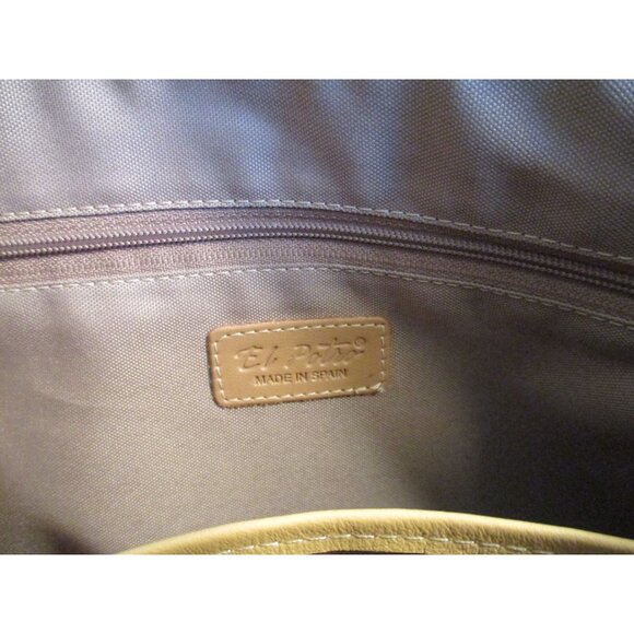 *El Potro Beige Tan Leather Shoulder Bag Purse Made in Spain - Picture 4 of 5